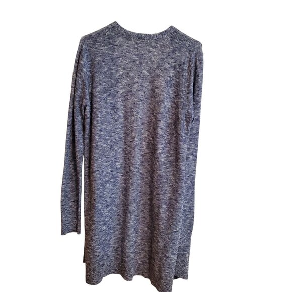 Marine Layer Nantucket Open Front Cardigan Medium Burnout Blue and White - Picture 2 of 16